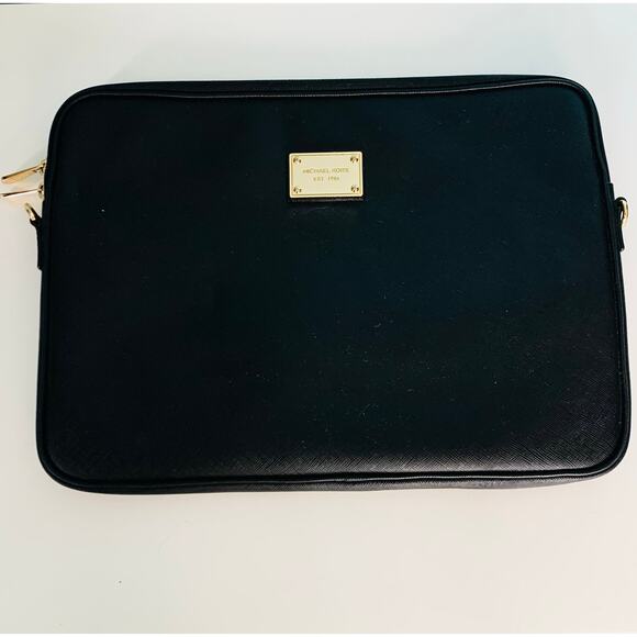Michael Kors Black Zip Top Laptop Case - Picture 1 of 6